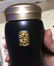 乾唐軒 【官方授權(quán)】正品活瓷杯喜悅圓融雙層隨身杯陶瓷水茶杯送人禮品 無光黑 鎏金（禮盒裝帶杯刷杯套 曬單實拍圖