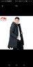 李寧（LI-NING） 棉服男冬季長款過膝加厚保暖防風連帽開衫外套男女同款運動服 標準黑 XL /180 (150-165斤) 曬單實拍圖