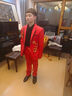 恒源祥新款演出服男成人西服套裝歌手主持人服裝舞臺大合唱司儀表演禮服 藍色01 上衣+藍色褲子送領(lǐng)結(jié) 175/88A L體重145斤左右 曬單實拍圖