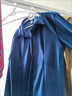 皮爾卡丹（pierre cardin）藏藍色絲絨修身翻領(lǐng)長(cháng)袖襯衫女2025新款深秋初冬穿搭獨特絕美上衣 藍色 S 曬單實(shí)拍圖