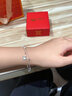 中國黃金（CHINA GOLD）三生有幸銀手鏈女雙層銀杏手飾手串生日禮物紀(jì)念日送女友老婆閨蜜 三生有杏手鏈【刻字代寫賀卡】 曬單實拍圖