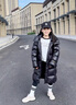 G.DUCKKIDS初中生羽絨服女學(xué)生冬季外套中長(cháng)款2025新款時(shí)尚加厚少女大童冬裝 黑色服 140 cm 曬單實(shí)拍圖