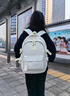 靚寶寶小眾高顏值少女雙肩包女生休閑中學(xué)生時(shí)尚書(shū)包大學(xué)生女孩旅游背包 小號白色 曬單實(shí)拍圖