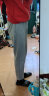 Foss Phil裤子男士春夏季直筒裤垂感阔腿裤宽松百搭运动休闲裤206灰色2XL 实拍图
