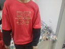 鴻星爾克（ERKE）童裝男女童加厚衛衣兒童大小童圓領(lǐng)休閑上衣東方紅175 曬單實(shí)拍圖