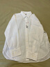 優(yōu)衣庫女裝全棉襯衫/長(cháng)袖襯衣薄外套通勤長(cháng)絨棉新款479078 00 白色 XS 曬單實(shí)拍圖