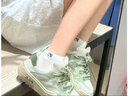 FILA 斐樂官方女鞋七夕送摩登斑斕鞋輕便回彈厚底復(fù)古板鞋白色休閑鞋 灰白/奶油黃綠-ML 36 曬單實(shí)拍圖