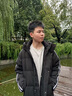 雪中飛新款男女情侶長(zhǎng)款連帽羽絨服青春運(yùn)動(dòng)時(shí)尚陽(yáng)光學(xué)院風(fēng) 黑色|8056 175/96A 曬單實(shí)拍圖