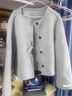 圖曼朵（tumanduo）灰色雙面呢羊毛大衣女秋冬新款高級感小個(gè)子短款毛呢短外套厚外套 淺灰色 寬松版型，卡碼往小拍 S 建議80-110斤 曬單實(shí)拍圖