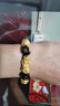 蒂蔻（Tico）足金招財(cái)貔貅黃金轉(zhuǎn)運(yùn)珠手鏈男3D金銅錢(qián)金珠黑瑪瑙手串七夕禮物 曬單實(shí)拍圖