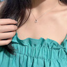 格心七夕情人節禮物送女友老婆S999足銀項鏈女士鎖骨鏈輕奢小眾高級感 足銀許愿骨項鏈 曬單實(shí)拍圖