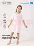 麗嬰房麗嬰房?jì)和旖z泡泡袖睡裙女童睡衣家居服春夏 櫻粉白 110 cm 曬單實(shí)拍圖
