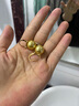 致末海水珍珠耳環(huán)南洋金珠正圓無暇耳飾耳墜香檳金色耳圈明星珍珠直徑 曬單實(shí)拍圖