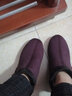 老美華冬季新款女士棉鞋加棉保暖休閑鞋高幫軟底防滑媽媽款布鞋 紫色 41 曬單實(shí)拍圖