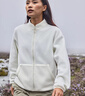 BEIN SPACE 秋冬新品polartec thermal女士可外穿搖粒絨開(kāi)衫 Y056 淺云白 M 曬單實(shí)拍圖