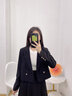 晨芙短款小西裝外套女時(shí)尚休閑職業(yè)裝套裝小個(gè)子氣質(zhì)正裝主持人工作服 7718單件咖啡色外套 XL 建議110-120斤 曬單實(shí)拍圖