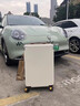柏康寬拉桿行李箱拉桿箱男女新款潮流大容量行李箱高品質(zhì)多功能拉桿箱 棕白配MAX版【減震剎車(chē)輪】 20英寸 登機(jī)推薦小尺寸 曬單實(shí)拍圖