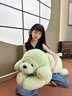 飾鹿熊趴趴狗抱枕泰迪熊狗狗玩偶小熊毛絨玩具靠枕女生日七夕情人節禮物 白色 90cm 曬單實(shí)拍圖