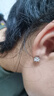 唯一（Winy）莫桑鉆999純銀耳釘送媽媽生日禮物女顯氣質(zhì)小眾高級感耳環(huán)飾 曬單實(shí)拍圖