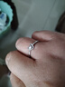 菜百首飾 鉑金戒指 Pt950時(shí)尚心形桃心精致鐳射戒指 鉑金戒指 約2.39g 曬單實(shí)拍圖