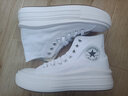 匡威女鞋新款AllStarMove松糕鞋增高鞋休閑帆布鞋 568498C白色 37 曬單實(shí)拍圖