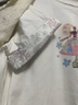 百圖betu女裝2025春夏新款T恤圓領(lǐng)卡通印花袖口拼接國風(fēng)短袖女2502T30 白色 L 曬單實(shí)拍圖