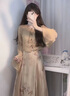 TAOROUSI連衣裙女夏季新款衣服新中式國風(fēng)女裝小個子感氣質(zhì)套裝裙子 藕色 M 曬單實拍圖