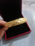 創(chuàng  )緣 鍍沙金手鐲女寬面仿金滿(mǎn)天星鐲子可調節鍍金手飾推拉款金色首飾品 曬單實(shí)拍圖