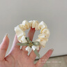 卡瑪倫（KAMALUN）鈴蘭花頭繩女高級(jí)感森系皮筋蝴蝶結(jié)大腸發(fā)圈小清新頭花頭飾送女友 鈴蘭花蝴蝶結(jié)小腸圈+品牌禮盒 曬單實(shí)拍圖