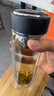 格亞（GEYA）雙層玻璃杯高檔茶杯男商務(wù)辦公水杯泡茶杯養(yǎng)生杯子辦公定制禮品 黑色【禮盒裝】400ml 曬單實(shí)拍圖