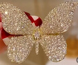 SNQP【官方品質(zhì)】施華洛工藝胸針女設計感蝴蝶胸花滿(mǎn)鉆施華洛世奇工藝 8551-金色蝴蝶胸針 曬單實(shí)拍圖