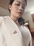 皮爾卡丹洋氣小西裝外套女2025春秋季新款感休閑氣質(zhì)短款小個(gè)子西服 【春秋款有里布】-奶白 (送胸花) S 【參考建議95-110斤】 曬單實(shí)拍圖