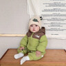 小屁孩兒夢(mèng)游仙境嬰兒衣服冬裝棉服男寶寶連體衣冬季夾棉保暖新生男嬰冬天外出爬服 夾棉連帽哈衣 73cm#建議15-20斤# 曬單實(shí)拍圖