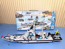 啟致創(chuàng)想（QZCX）積木兒童玩具船航空母艦拼插兼容樂高軍事模型7-14歲男孩生日禮物 74cm導(dǎo)彈驅(qū)逐艦燈光版-1456顆粒 曬單實(shí)拍圖