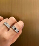 卡家同款 love戒指 男士戒指 玫瑰金戒指 18k金 情侶對戒 黑釘戒指（寬約6.5mm） 10號（寬約5.5mm） 曬單實拍圖