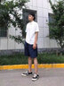 安初夏冰絲純色POLO衫男士短袖夏季韓版寬松翻領(lǐng)半袖衣服男裝時尚打底衫 深灰色+白色 XL【120-140斤】 曬單實拍圖