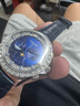 冠琴冠琴手表男士全自動(dòng)機械表星空男表輕奢高級鑲鉆腕表 湖藍色 曬單實(shí)拍圖