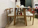 春色田園現(xiàn)代簡(jiǎn)約餐桌餐桌椅組合小戶型家用北歐奶茶店咖啡廳長(zhǎng)方形4人6 原木色120*60*75 單桌 曬單實(shí)拍圖