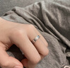 卡家同款 love戒指 男士戒指 玫瑰金戒指 18k金 情侶對戒 銀色-三鉆 10號（寬約5.5mm） 曬單實(shí)拍圖
