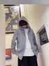 森馬（Semir）連帽外套男簡約純色百搭針織夾克秋季情侶裝休閑上衣101524108204 曬單實拍圖
