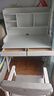 實(shí)木書(shū)桌中高書(shū)架一體家用簡(jiǎn)易寫(xiě)字臥室辦公電腦桌小戶(hù)型書(shū)桌2027 白色 100*60*135單桌+升降椅 曬單實(shí)拍圖