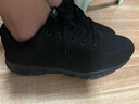 鴻星品尓克斷碼全黑色運動(dòng)鞋女2026秋季薄款透氣網(wǎng)鞋上班工作鞋防滑媽媽 黑色（密網(wǎng)） 40 曬單實(shí)拍圖