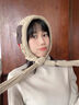 許菇?jīng)鲅a(bǔ)丁大流蘇辮子保暖毛線帽女甜美卷邊冬季護(hù)耳針織帽顯臉小 米色 均碼 曬單實(shí)拍圖