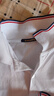 羅蒙兒童白色長(cháng)袖polo衫男女童T恤打底衫學(xué)生班服校園服飾白色條紋160 曬單實(shí)拍圖