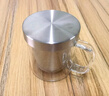 尚明耐熱玻璃杯茶杯過(guò)濾花茶杯 玻璃水杯子帶蓋 男女士家用泡茶杯 350ml透明把手 曬單實(shí)拍圖