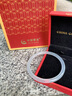 中國(guó)黃金（CHINA GOLD）天青凍玉髓手鐲年輕款女叮當(dāng)鐲子玉鐲七夕情人節(jié)禮物送女友老婆 6mm天青凍手鐲-58圈口【玫瑰禮盒】 曬單實(shí)拍圖