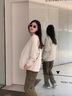 EPET2025春秋季新款女士短外套開衫衛(wèi)衣棒球服洋氣用慵懶夾克上衣女裝 米白色 M (建議100斤以內(nèi)) 曬單實拍圖