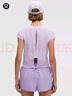 lululemon丨Cinch-Back 女士運動背部抽繩短袖 T 恤 LW3IIOS 薰衣草霜紫 M 曬單實拍圖
