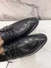 老爺車(chē)秋皮鞋男牛皮商務(wù)休閑皮鞋西裝軟底內增高男鞋英倫風(fēng)正裝德比鞋男 LYC3081黑色[平跟款] 41 曬單實(shí)拍圖