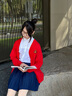 巴拉巴拉童裝兒童毛衣男童女童2025新款春裝冬裝開衫親子針織衫拜年服時尚 中國紅60611 165 曬單實拍圖